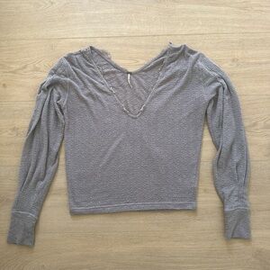 Free People grey slouchy top